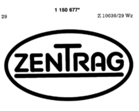 ZENTRAG Logo (DPMA, 03/02/1989)