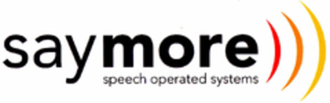 saymore speech operated systems Logo (DPMA, 02.10.2001)