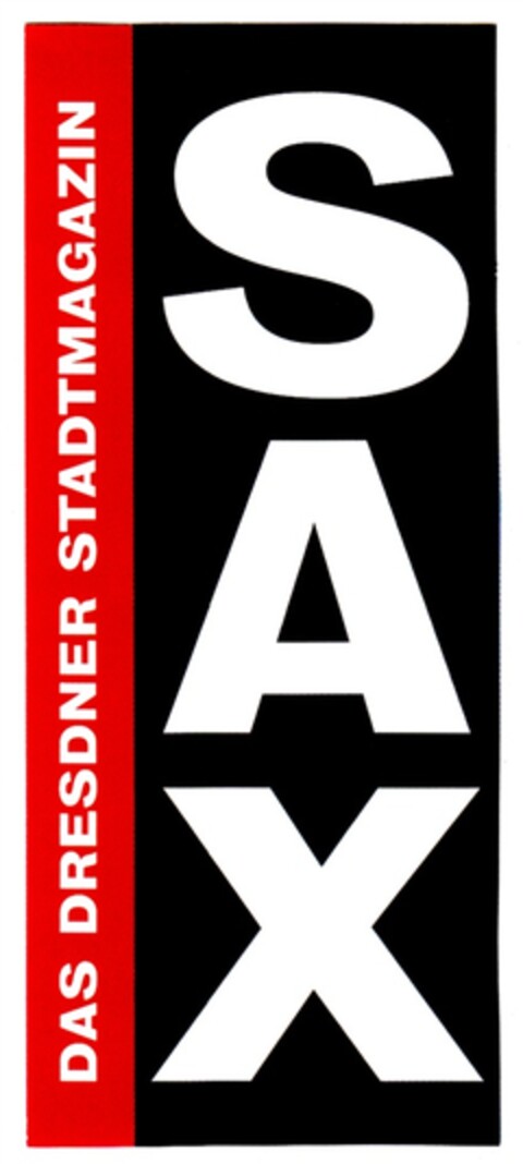 DAS DRESDNER STADTMAGAZIN SAX Logo (DPMA, 21.11.2012)