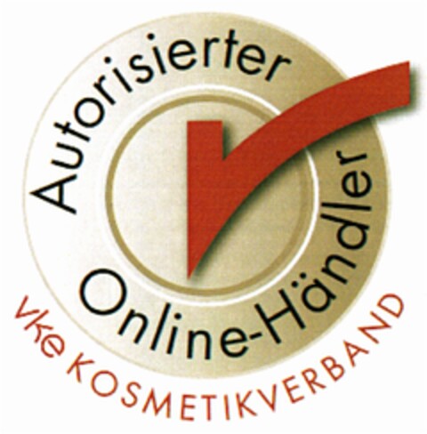 Autorisierter Online-Händler vke KOSMETIKVERBAND Logo (DPMA, 19.07.2013)