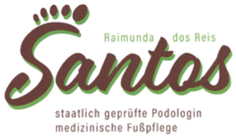 Raimunda dos Reis Santos staatlich geprüfte Podologin medizinische Fußpflege Logo (DPMA, 03.10.2019)