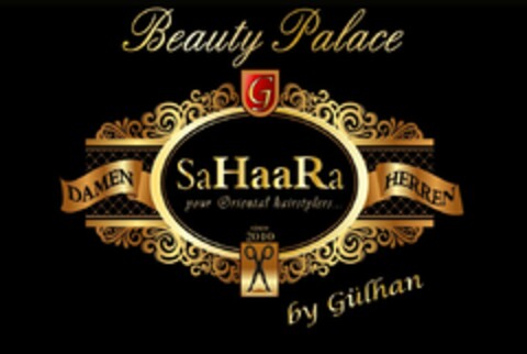 Beauty Palace SaHaaRa DAMEN HERREN your Oriental hairstylers... since 2010 by Gülhan Logo (DPMA, 12/02/2020)