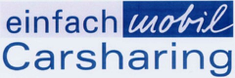 einfach mobil Carsharing Logo (DPMA, 03.09.2002)
