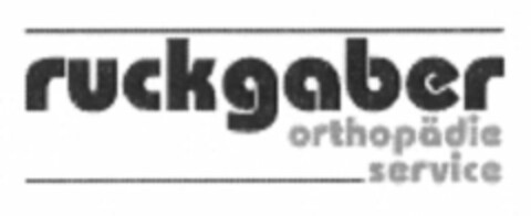 ruckgaber orthopädie service Logo (DPMA, 27.07.2004)