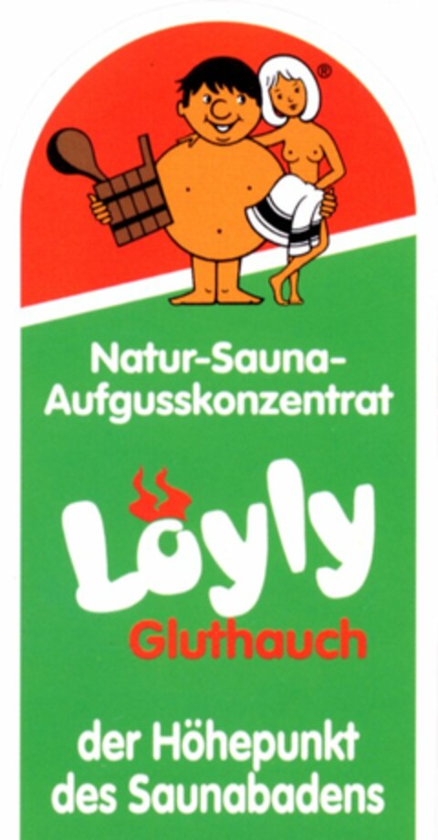 Natur-Sauna-Aufgusskonzentrat Loyly Gluthauch der Höhepunkt des Saunabadens Logo (DPMA, 03.01.2006)