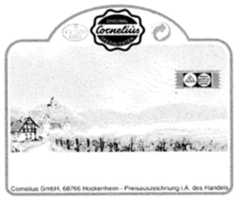 ORIGINAL Cornelius SPEZIALITÄTEN Logo (DPMA, 11/23/1999)