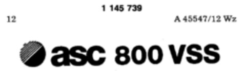 ASC 800 VSS Logo (DPMA, 06.12.1988)