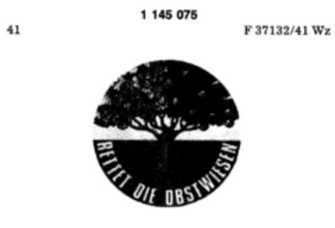 RETTET DIE OBSTWIESEN Logo (DPMA, 01/26/1989)