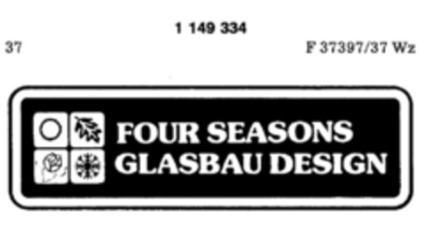 FOUR SEASONS GLASBAU DESIGN Logo (DPMA, 14.04.1989)