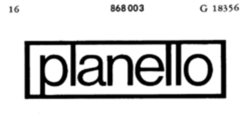 planello Logo (DPMA, 14.01.1969)