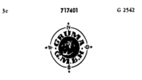 GRUMA G.M.B.H. Logo (DPMA, 06/14/1952)