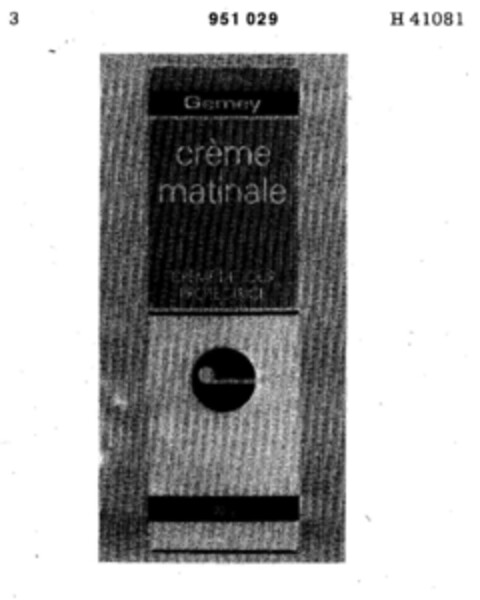 Gemey crème matinale Logo (DPMA, 05.11.1975)