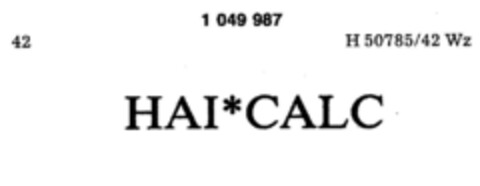 HAI CALC Logo (DPMA, 30.06.1982)