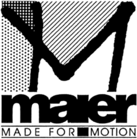 M maier MADE FOR MOTION Logo (DPMA, 07/11/1992)