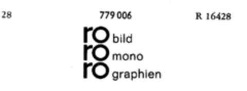 ro ro ro bild mono graphien Logo (DPMA, 08/08/1962)