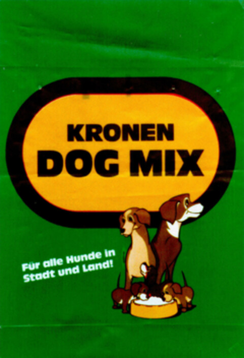 KRONEN DOG MIX Für alle Hunde in Stadt und Land! Logo (DPMA, 12/11/1986)
