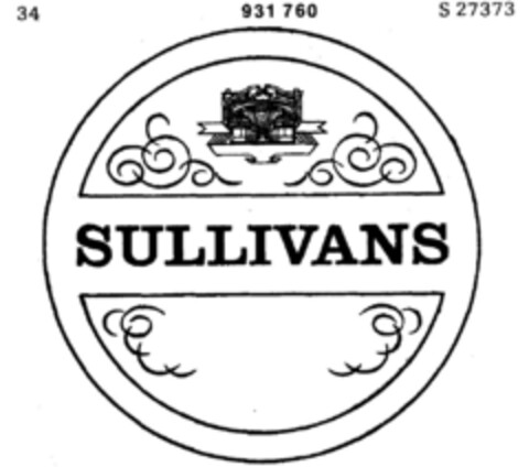 SULLIVANS Logo (DPMA, 24.11.1973)