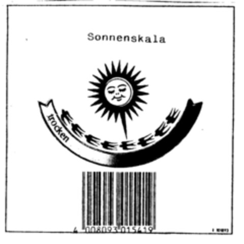 Sonnenskala trocken   süß Logo (DPMA, 23.09.1982)