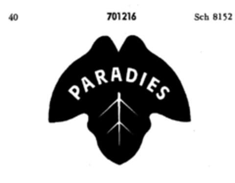 PARADIES Logo (DPMA, 23.12.1955)