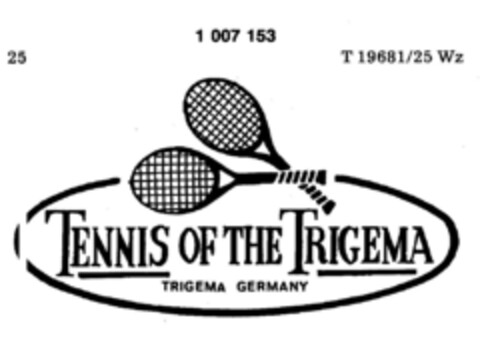 TENNIS OF THE TRIGEMA Logo (DPMA, 03.08.1979)