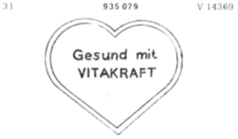 Gesund mit VITAKRAFT Logo (DPMA, 19.07.1974)
