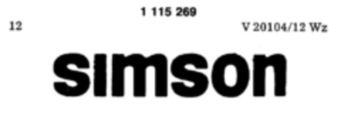 simson Logo (DPMA, 19.12.1986)