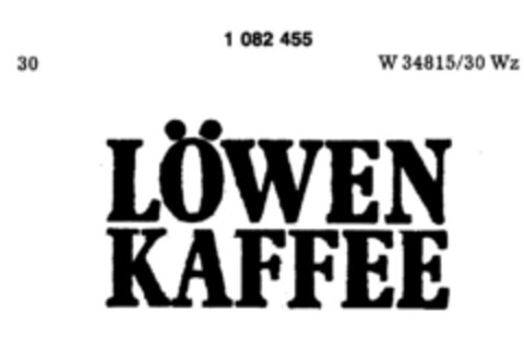 LÖWEN KAFFEE Logo (DPMA, 02/05/1985)