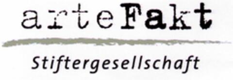 arteFakt Stiftergesellschaft Logo (DPMA, 05/11/2001)