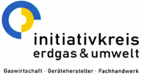 initiativkreis erdgas & umwelt Gaswirtschaft·Gerätehersteller·Fachhandwerk Logo (DPMA, 20.08.2001)