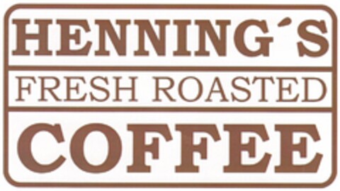 HENNING'S FRESH ROASTED COFFEE Logo (DPMA, 10.06.2009)