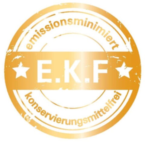 emissionsminimiert E.K.F konservierungsmittelfrei Logo (DPMA, 02/15/2018)