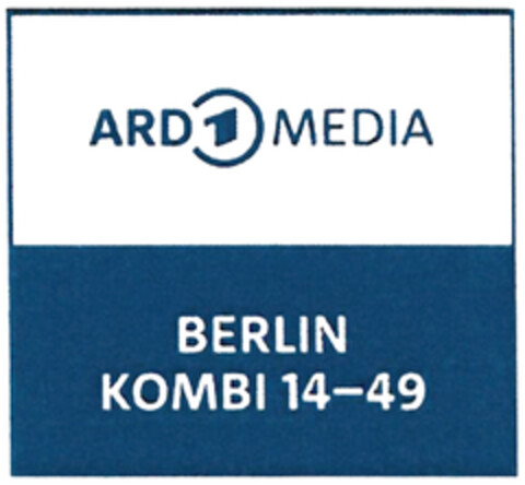 ARD 1 MEDIA BERLIN KOMBI 14-49 Logo (DPMA, 08/04/2021)