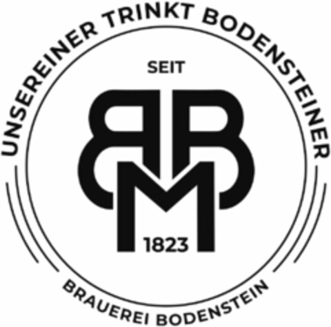 UNSEREINER TRINKT BODENSTEINER MBB SEIT 1823 BRAUEREI BODENSTEIN Logo (DPMA, 23.11.2021)