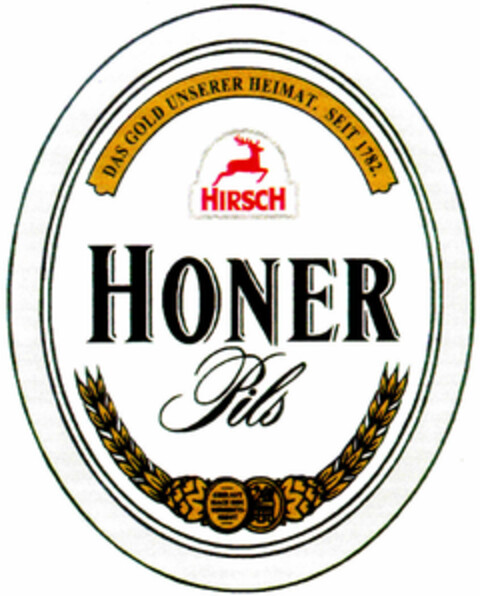 HONER Pils Logo (DPMA, 23.08.1995)