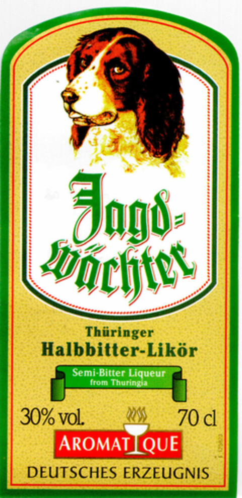 Jagdwächter Thüringer Halbbitter-Likör Logo (DPMA, 23.07.1997)