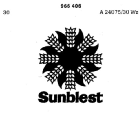 Sunblest Logo (DPMA, 26.10.1972)