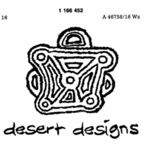 desert designs Logo (DPMA, 01.08.1989)