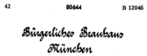 Bürgerliches Brauhaus München Logo (DPMA, 04/28/1905)