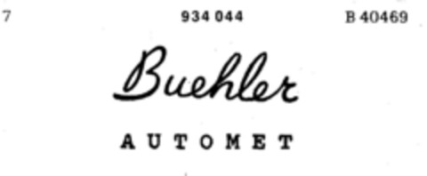Buehler AUTOMET Logo (DPMA, 20.06.1968)