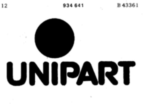 UNIPART Logo (DPMA, 17.11.1969)