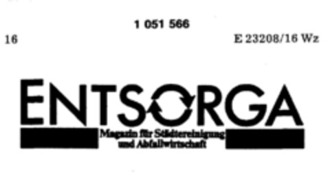 ENTSORGA Magazin für Städtereinigung und Abfallwirtschaft Logo (DPMA, 09/30/1982)