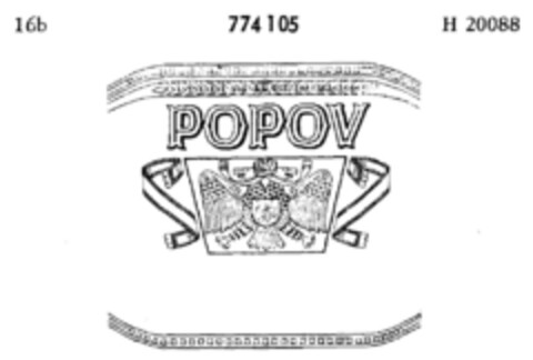 POPOV Logo (DPMA, 27.07.1961)