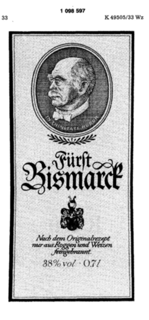 Fürst Bismarck Logo (DPMA, 01.03.1986)