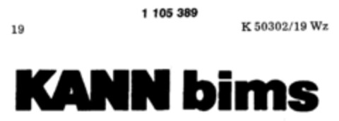 KANN bims Logo (DPMA, 25.09.1986)