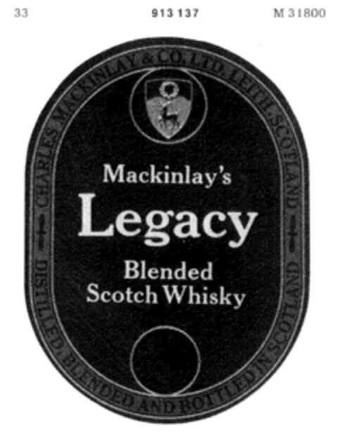 Mackinlay`s Legacy Logo (DPMA, 01.10.1969)