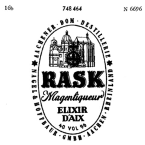 RASK Magenliqueur Logo (DPMA, 04/12/1960)