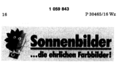 Sonnenbilder ...die ehrlichen Farbbilder! Logo (DPMA, 13.07.1983)