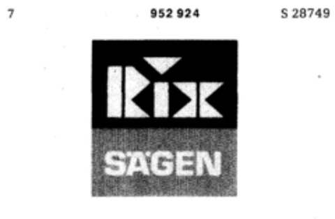 Rix SÄGEN Logo (DPMA, 15.04.1975)