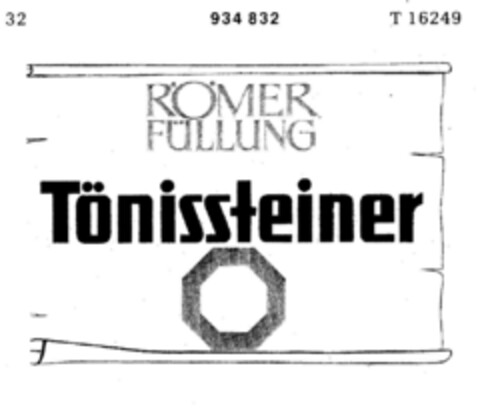 RÖMER FÜLLUNG Tönissteiner Logo (DPMA, 22.05.1974)