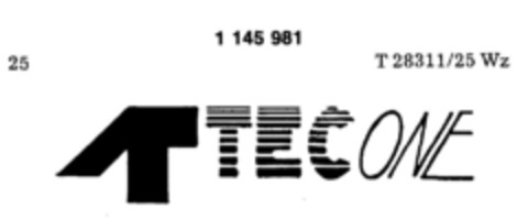 T TEC ONE Logo (DPMA, 12/15/1988)